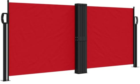 vidaXL Tenda da Sole Laterale Retrattile Rossa 100x600 cm