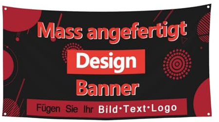 BeNsil Personalisiertes Banner- Banner selbst gestalten für den,Außendekorationsbanner an - Geburtstagsfeier, Abschlussfeier, Festivalveranstaltung