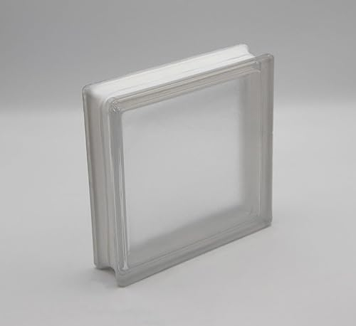 Design Glasbaustein Riva klar, 19 x 19 x 5 cm - 8 Stück