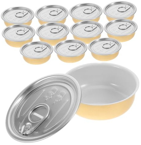 PAMINGONO 12pezzi Lattina Vuota Per Alimenti Contenitore Vuoto Per Snack e Dolcetti Lattina Rettangolare in Alluminio Lattine Vuote Per Conservazione Alimentare Per Alimenti Addensati e