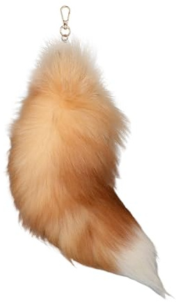 Fuchsschwanz Schlüsselanhänger Niedlicher Fuchsschwanz Anhänger für Tasche und Schlüssel Pompons Schwanz Keychain Weich Auto Fahrradschlüssel Schlüsselketten Anhänger