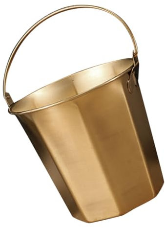 POPETPOP Folding Drinking Water Bucket Sturdy Stainless Steel Milk Storage Versatile Home Outdoor Use