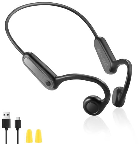 Casque Conduction Osseuse Casque à Oreille Ouverte, Casque Sans Fil Bluetooth 5.3, Casque de Sport Étanche IPX55 Résistant à la Transpiration pour la Course, le Cyclisme, l'Escalade, la Randonnée