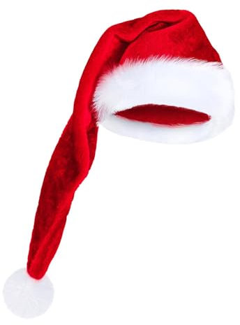 Lange Nikolausmütze | Weiche Weihnachten Plüsch Hüte - Cosplay Kostüm Erwachsene Weihnachtsmütze für Urlaub Karneval