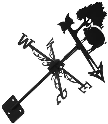 CAXUSD Windfahne Mit Schwein Design Wetterfahne Für Garten Und Wetterbeständig Und Dekoratives Element Und Windrichtungsanzeiger Für Außenbereiche