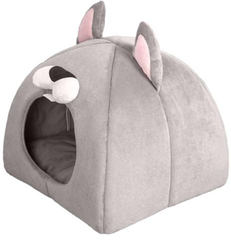 Lit pour chat | Maison d'intérieur pour chat | Cachette douce et confortable | Lit pour chat couvert | Lit fermé pour chat | Lit pour chat mignon | Maison pour chat | Maison apaisante super douce |