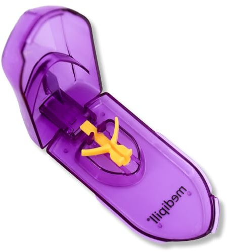 MEDIPILL - Coupe Comprimé | Coupe précise des comprimés petits, gros et de forme allongé | Régalge amovible | Plastique Sans BPA | Une Pièce | Violet | MED-CPL-V