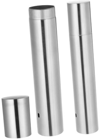 GRIRIW 2piezas Brochetas De Metal Soporte Parrilla Rejilla Brochetas Tubo Almacenamiento Para Asar Organizador
