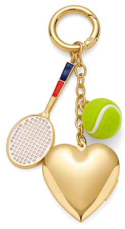 WOWORAMA Schlüsselanhänger mit Herz Schleifen Anhänger für Damen Perlen Schleife Tennistaschen Anhänger Ball Schlüsselring goldene HerzGeldbörsen Anhänger für Handtaschen