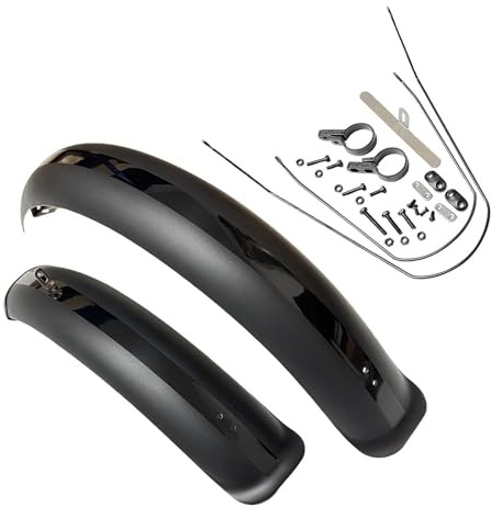 AMENGJ Parafango Bici Parafanghi for Bici 26/20 x4.0, parafanghi for Pneumatici Larghi, Set di parafanghi for Bici elettriche, Accessori for Ciclismo MTB(20X4.0 Black)