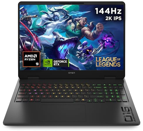 HP OMEN 16 Gaming Laptop | AMD Ryzen 9 8940HX Processor | 32GB RAM | 1TB SSD | NVIDIA GeForce RTX 5060 | 144 Hz 2K IPS Anti-glare Display | Windows 11 Home | AMD FreeSync | Fast Charge | 16-ap0802sa