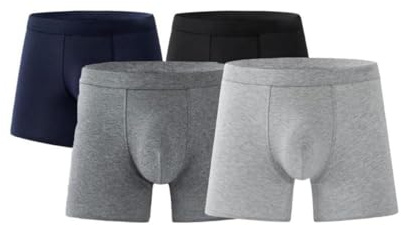 4PCS Octipa Men's Ultra-Absorbent Incontinence Boxer Briefs, Men’s Incontinence Pants High Absorbency Boxer Brief, Washable Reusable Leakproof Protective Pants, Leakproof Cotton Briefs for Men