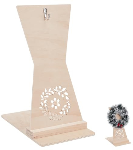 PH PandaHall Kranzständer Aus Holz Kranzstaffelei Halter Für Weihnachtskränze Blumengirlanden Präsentation Abnehmbare Girlanden Schaufenster Für Weihnachten Feiertage Party Hochzeiten Geburtstagsdeko