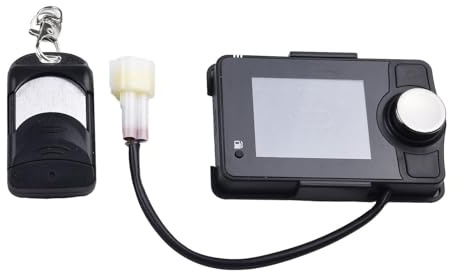 Gettimore Aria per auto da 12 V per riscaldatore diesel Lcd interruttore di parcheggio con telecomando per sistemi a 3 fili, pannello display nero