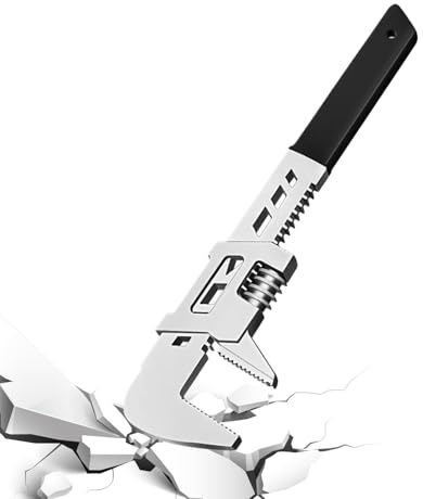 Llave F ajustable – Llave de boca ancha, herramienta de acero al carbono | Llave ajustable de bolsillo para reparaciones de fontanería, mantenimiento mecánico, apriete de precisión, compacta, duradera