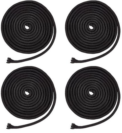 OLYCRAFT 10 m Cordón de repuesto negro de nailon brasileño Jiu Jitsu 6 mm para pantalones de artes marciales pantalones de chándal sudaderas con capucha para el mantenimiento de la ropa deportiva