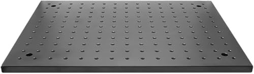 1Pcs Precision Optical Breadboard, Anodized Black Aluminum Alloy Perforated Optical Plate Workbench for Lab & Optical Experiments 300x300x13