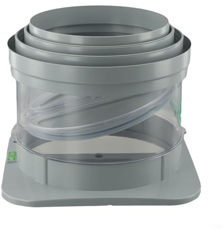 Clapet anti-retour unidirectionnel pour hottes de cuisine, tuyau de 200 mm, matériau ABS, contrôle automatique du flux d'air, refoulement de fumée et d'odeur (gris)