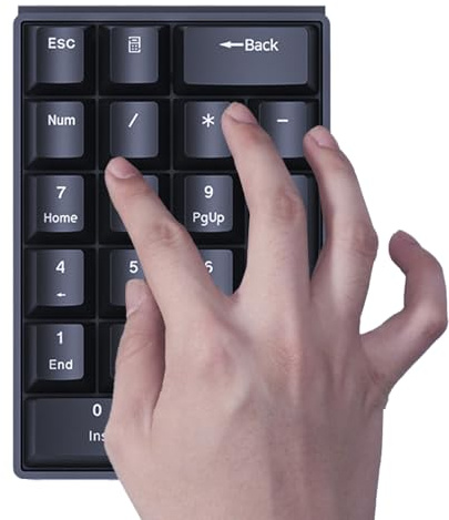 Tastierino numerico cablato – Tastiera meccanica multifunzione plug-in con risposta rapida, accessorio per computer dal design compatto, tastiera numerica, pad cablato per computer portatile, PC