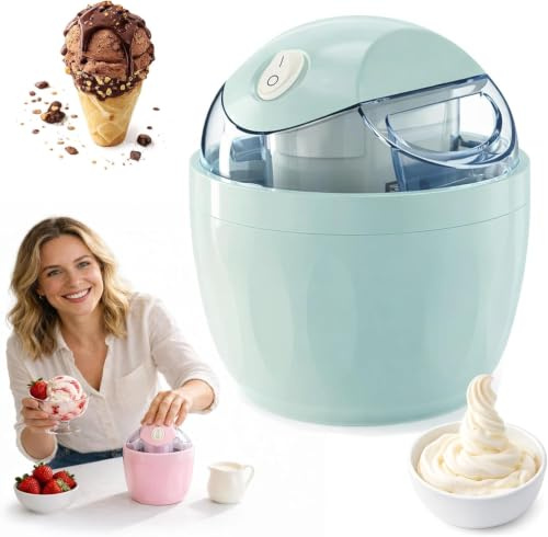 Mini Heladera Doméstica, Prepara Porciones Individuales De Gelato, Yogur Helado, Sorbete Y Más. Prepara Postres Caseros Con Solo Pulsar Un Botón. ¡solo 15 Minutos Para Disfrutar En Casa! Green