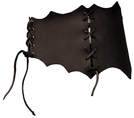 Battle-Merchant Mittelalterlicher Schnürmieder-Gürtel aus Leder | Damengürtel, Wikinger Leder-Mieder, LARP, Fantasy-Cosplay
