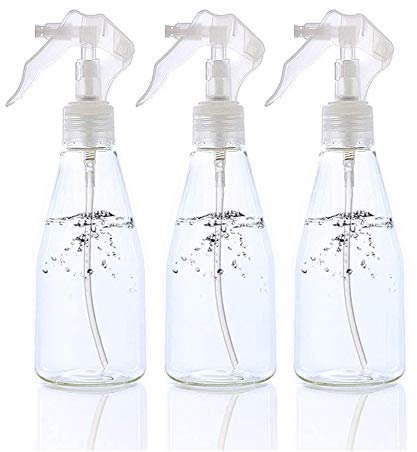 JOJYO Vaporisateur Bouteille, 3pcs 200ml Bouteille à Pulvérisation Vide Brume Vaporisateur Arrosage des Plants Nettoyage Coupe de Cheveux