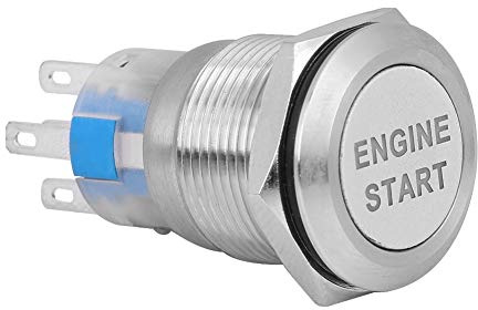 Startknopf, 2 Polig Anlasserschalter Mit Wasserdichter Konstruktion Für Rasenmäher Und Boot Mit Einfacher Installation Ohne Werkzeug Für Auto Motor Mit Led Anzeige Für Nachtbetrieb