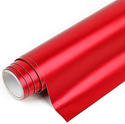 IModeur Galvanisiert Plotterfolie Vinyl Maroon - 30,5 x 214 cm Vinylfolie Plotter Maroon für Silhouette Cameo, Selbstklebendes Vinyl für Scrapbooking, Schilder und mehr