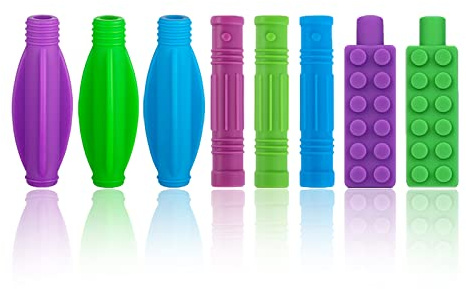8 Stück ANSUG Bleistift Topper Kauaufsatz Stifte Silicone Pencil Topper
