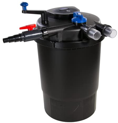 AquaForte GPF-30000 (55 Watt) Filtre sous pression, Puissance 55 Watt, Tension 230V, Entrée/Sortie 32/38mm, Débit recommandé 12.000 l/h, Convient aux bassins d'agrément jusqu'à 60.000 litres