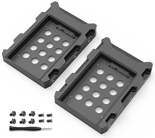 DecorStat 2.5 SSD SATA a 3.5 Unidad de disco duro HDD Adaptador de 2 unidades SSD Kit de soporte de montaje SSD Caddy Tray Jaula interna de disco duro bahía soporte SSD convertidor para SSD HDD de 2.5