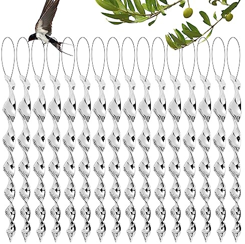 16er Pack Vogelabwehr Reflektierende Windspirale, Windspiel Vogelschreck Balkon und Garten, Hochwirksamer Vogelscheuche, Krähenschreck & Amselschreck, Schützt Haus & Eigentum vor Vögeln | Hochwirksamer Vogelscheuche, für Balkon und Garten, Krähenschreck,Amselschreck, Schützt Haus,Eigentum vor Vögeln