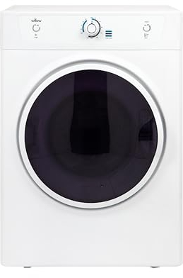 Willow WTD7W 7kg Vented Dryer, Front Loading with Child Lock, 3 Temperatures, Mechanical Controls, Crease Guard, 2 Year Warranty - White