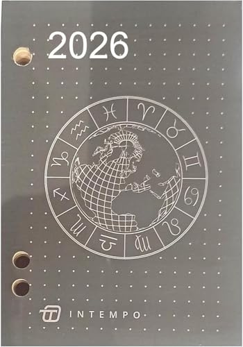 Bloc agenda almanaque zodiaco recambio 2026 recambio marfil agenda de mesa + bolígrafo retráctil y marcador