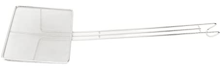 Schiumarola Quadrata a Maglia Fine - Colino Ragno 5 X 5 Pollici con Manico Lungo 14 Pollici, Cestelli per Frittura in Acciaio Inossidabile Cucchiaio per Colino Pasta per