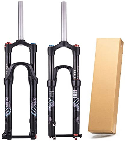 26/27,5 Zoll Luftgabel, Rückpralleinstellung, gerades Rohr, MTB-Federgabel, Steckachse 15x100 mm, Federweg 120 mm, manuelle Verriegelung, Mountainbike-Gabel