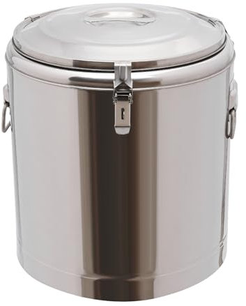 Loohacp Thermoskanne aus Edelstahl, 40L Thermotransportbehälter mit Zapfhahn und Deckel Thermobehälter, für Eistee Milch Kaffee Thermoskanne