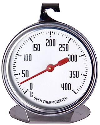 Termometri da forno da 2,4 pollici per forno elettrico con grande gancio e base termometro in acciaio inox per cucina