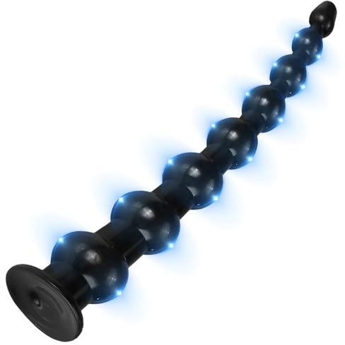 450mm Analkugeln Analkette mit 8 Anal Beads,Extra Lang Anal Dildo XXL mit Dildo Saugnapf,Analplug für Frauen Männer XXL,Anal Kugeln Anal Plug Butt Plug Analhaken Diloschwanz für Frauen (Schwarz)