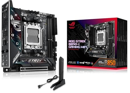 ASUS ROG Strix B850-I Gaming WiFi AMD AM5 B850 Mini-ITX mITX Motherboard 10+2+1 Stufen, DDR5, 2.5G LAN, WiFi 7, 2X M.2, PCIe® 5.0 x16, USB 20Gbps Type-C®, AI Overclocking, AI Networking II, Aura Sync