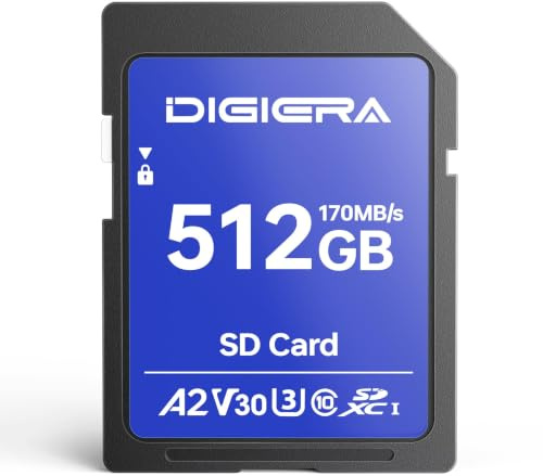 512 GB Tarjeta de Memoria SDXC UHS-I LS100 - hasta 170 MB/s, C10, U3, V30, 4K UHD, para Ordenadores, Cámaras Digitales, Dispositivos de Home Theatre y Sistemas de Navegación para Coche (Pack de 1)