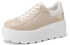 QUEEN HELENA Sneakers Platform Scarpe da Ginnastica Alte con Zeppa Casual Donna X32-11 (Oro, Sistema Taglie Calzature EU, Adulto, Donna, Numero, Media, 38)