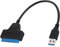 Leloco USB 3.0 zu SATA Adapter, Sata USB Adapter, SATA auf USB-Kabel 5Gbps Übertragungsgeschwindigkeit, Geeignet für 2,5 Zoll SSD HDD Festplatte, Kompatibel für Windows, ChromeOS, MacOS usw