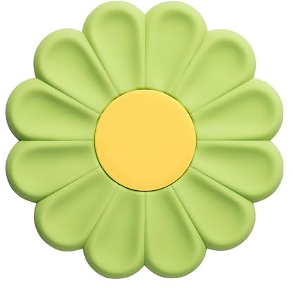 17cm Dessous de Plat pour Casseroles et Plats Chauds, Support de Casseroles en Silicone Flexible, Coussinets Chauds Antidérapant pour la Cuisine, Tapis Résistant à la Chaleur (Vert)