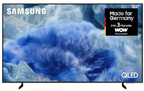 SAMSUNG QLED Q8F 4K Téléviseur UHD 65 (163 cm) Processeur Q4 AI Quantum Dot pour des couleurs réelles, design AirSlim, conversion ascendante 4K, concentrateur de jeu, contenu gratuit, SAMSUNG Vision