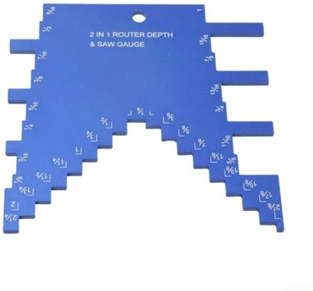 Calibro di profondità in alluminio per router e sega da banco 2 in 1 strumento di misurazione per tagli accurati