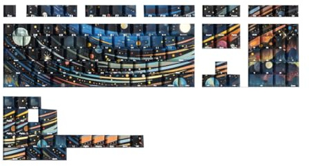 Fangxuee PBT-tangentbordsknappar med bokstavssublimering på sidan, PBT-material, tangentkåpor med bokstavssublimering på sidan för mekaniskt tangentbord ANSI ISO-layout