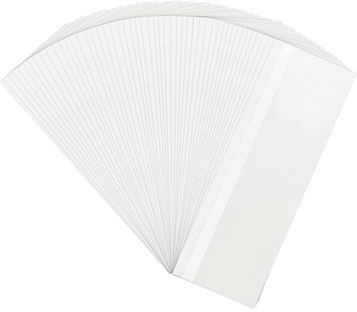 Qsvbeeqj 50 piezas de trampas para moscas fuertes Junta adhesiva Control Fly Control Cinta Adhesiva Potente Atrapador Hoja Claro Trampa para Ventanas Interior y Exterior