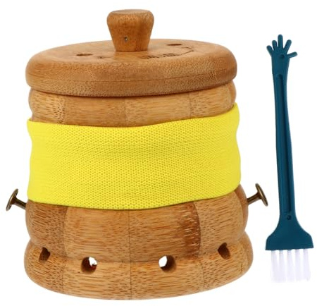 TOYZFRIENDY Moxibustion Pot aus Holz mit Spiral-temperaturregelung Tragbarer Moxa Massage Topf für Körperpflege mit Armbandfixierung gegen Rückenschmerzen und Verspannungen Sicherer