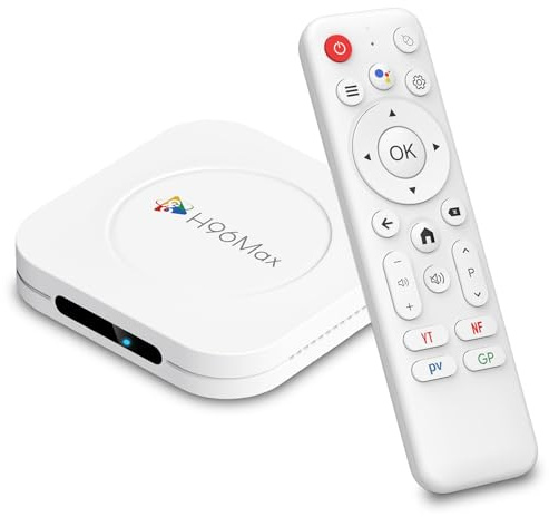 4K Ultra HD Android 14.0 TV Box, 4Go RAM 128Go ROM, LEFFOT M1 Plus Boitier IP-TV Android pour Home TV Streaming, Soutien Contrôle Vocal, 2.4G & 5G WiFi 6, BT 5.4, HDR10, RK3528 Quad Core A53